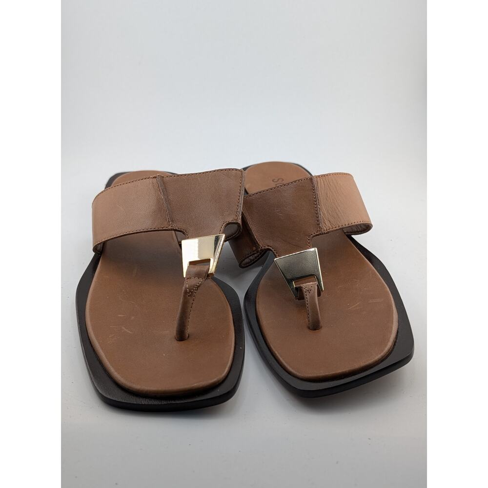 Schutz Salma Leather Flat Sandals Women’s Size 9B